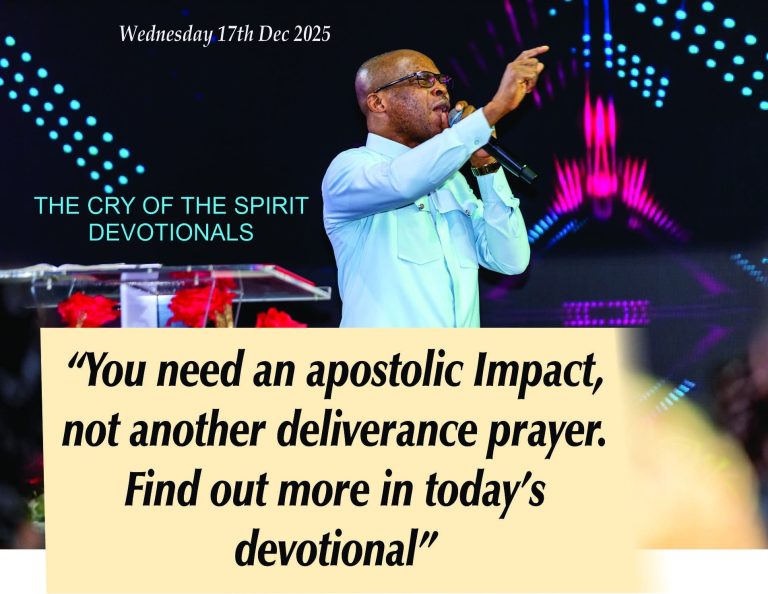 THE CRY OF THE SPIRIT DEVOTIONALS – BY RICHARD E. S. TAKIM