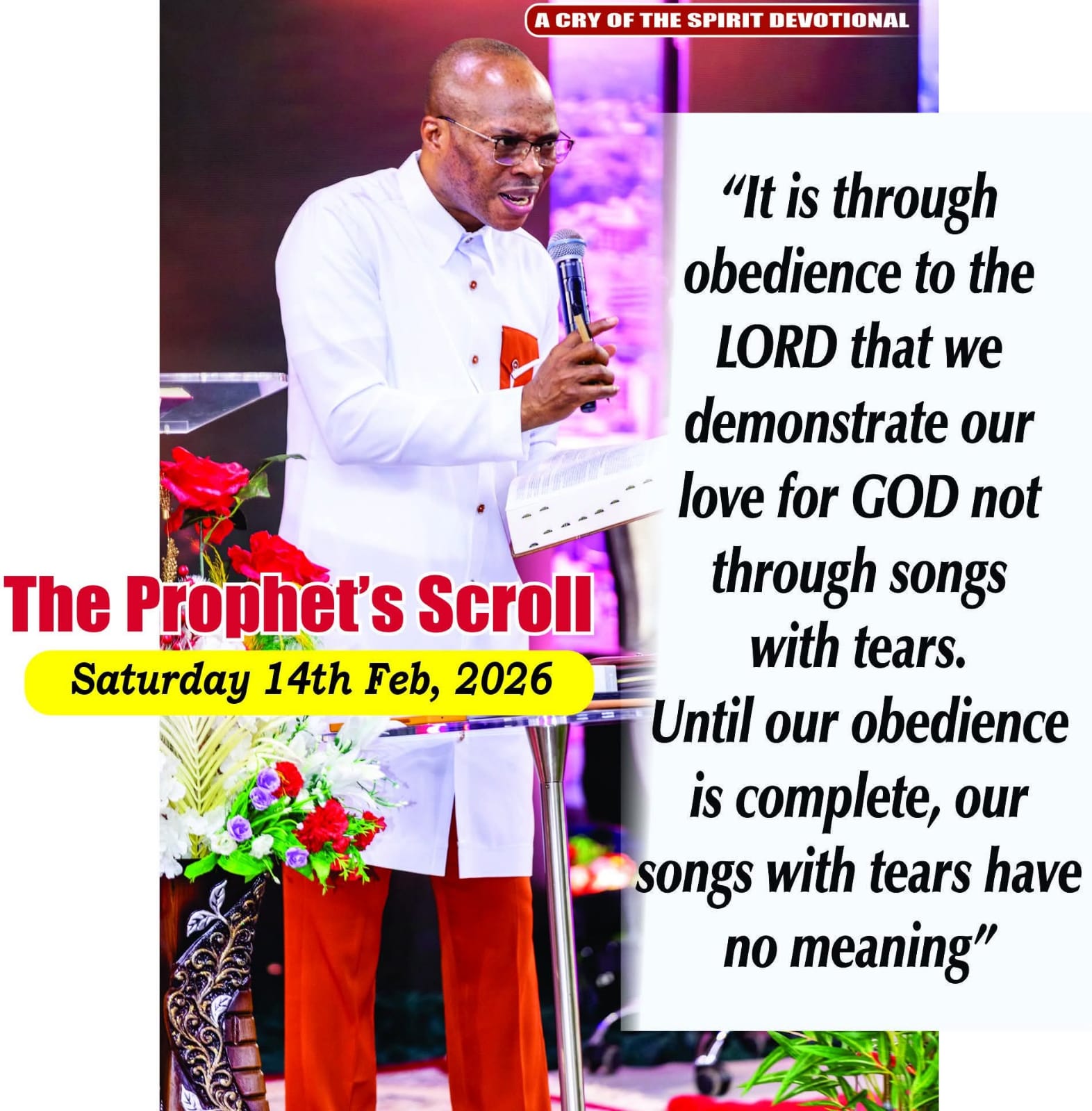 THE CRY OF THE SPIRIT DEVOTIONALS – BY RICHARD E. S. TAKIM