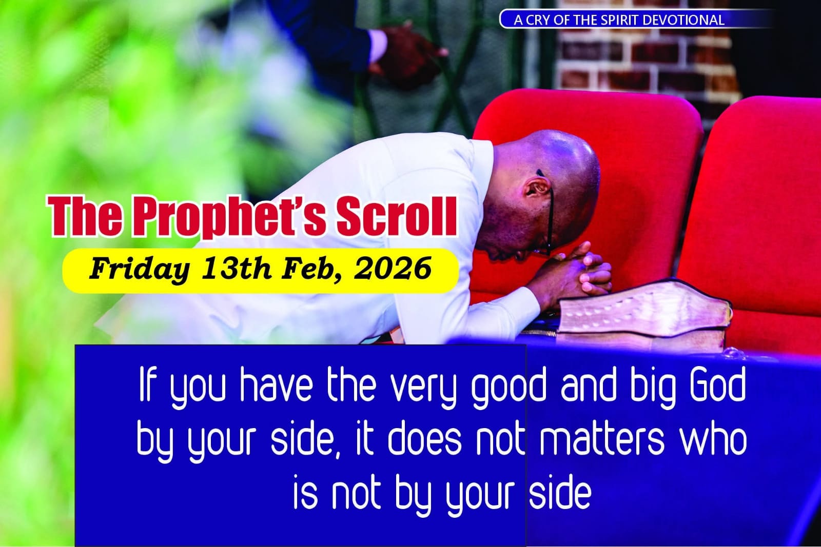 THE CRY OF THE SPIRIT DEVOTIONALS – BY RICHARD E. S. TAKIM