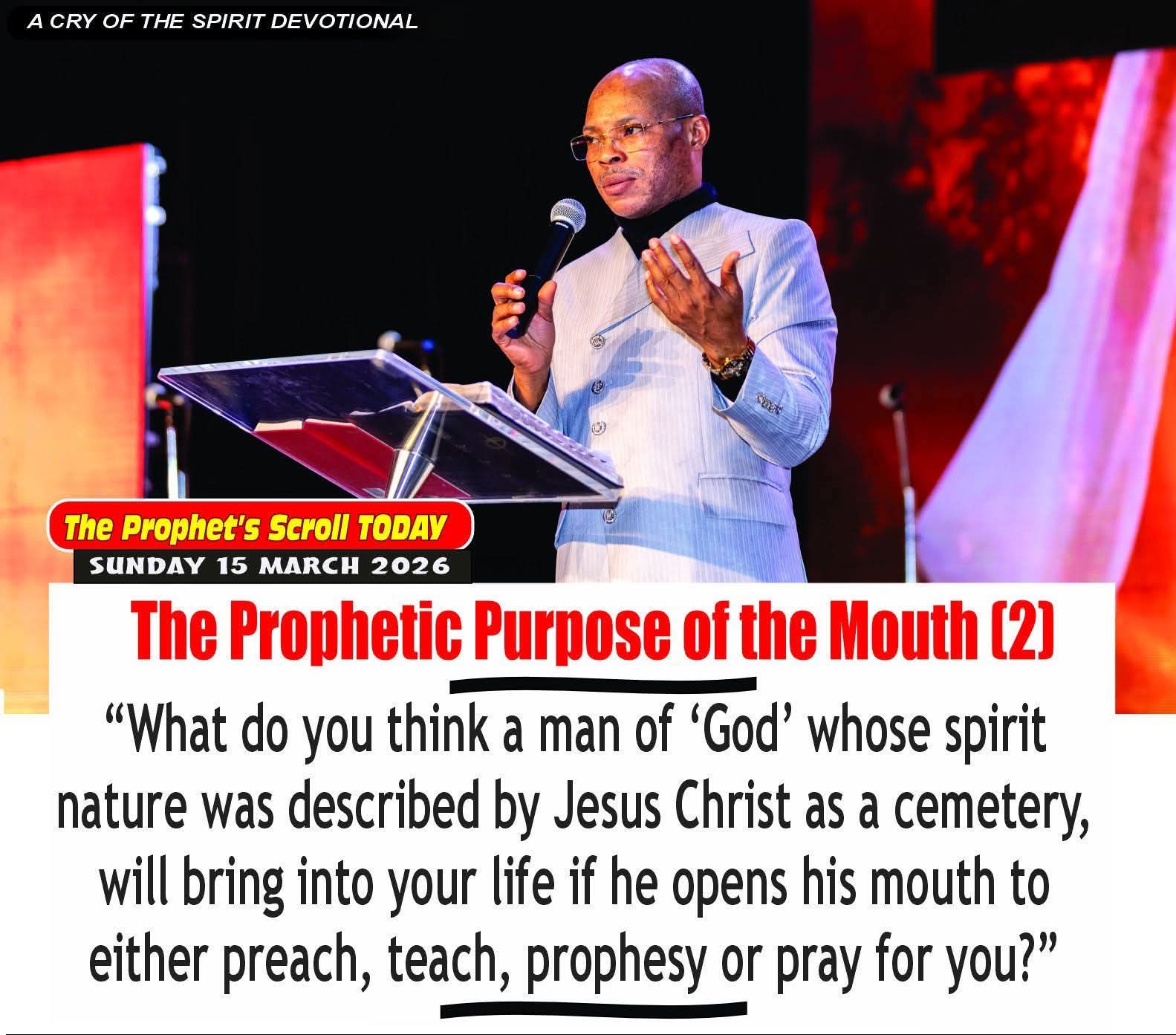 THE CRY OF THE SPIRIT DEVOTIONALS – BY RICHARD E. S. TAKIM