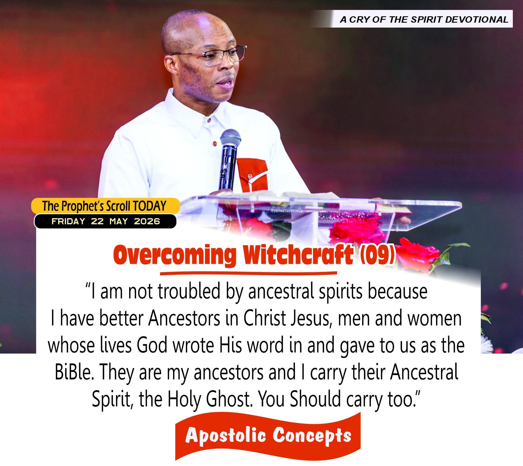 THE CRY OF THE SPIRIT DEVOTIONALS – BY RICHARD E. S. TAKIM