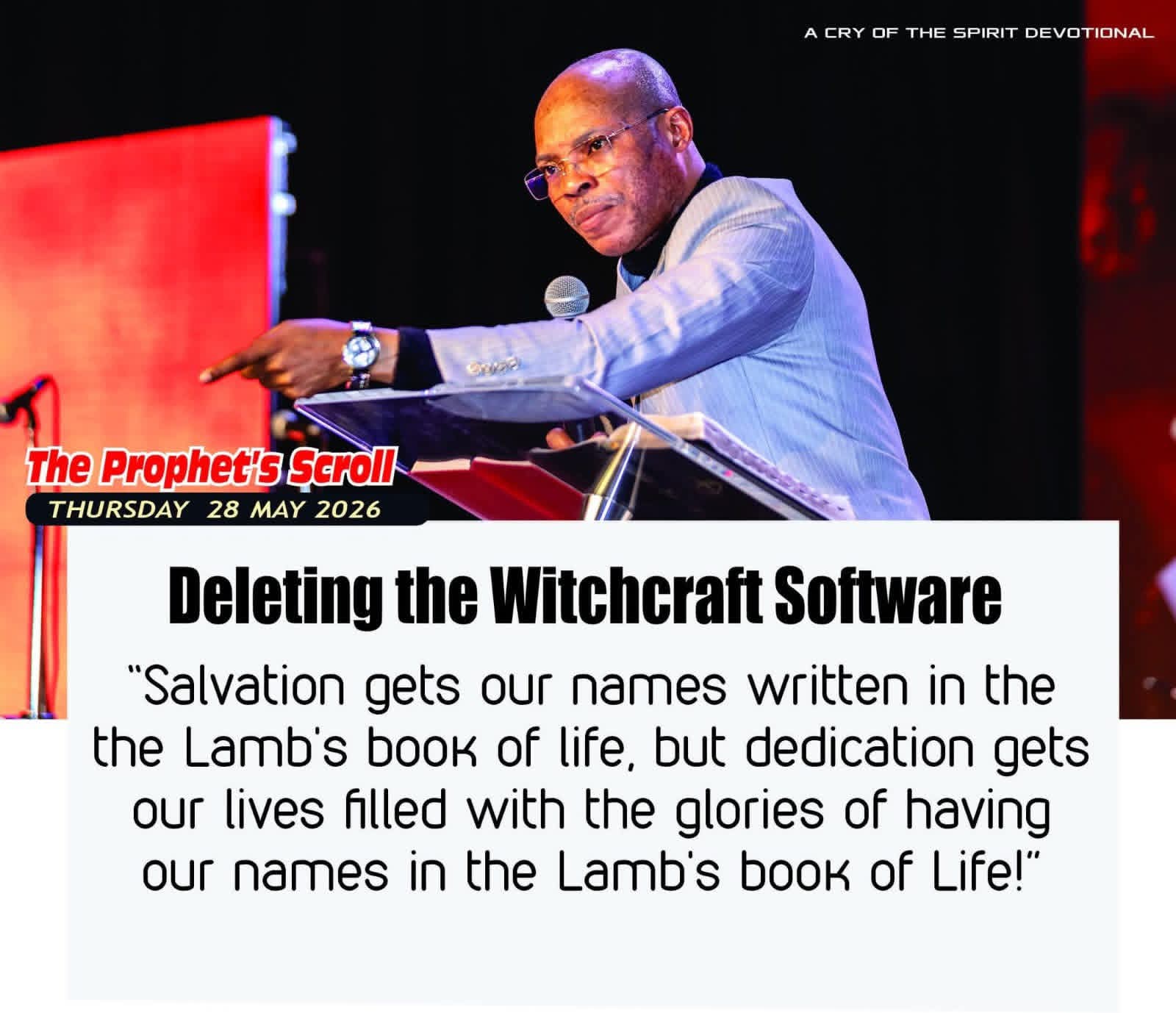 THE CRY OF THE SPIRIT DEVOTIONALS – BY RICHARD E. S. TAKIM