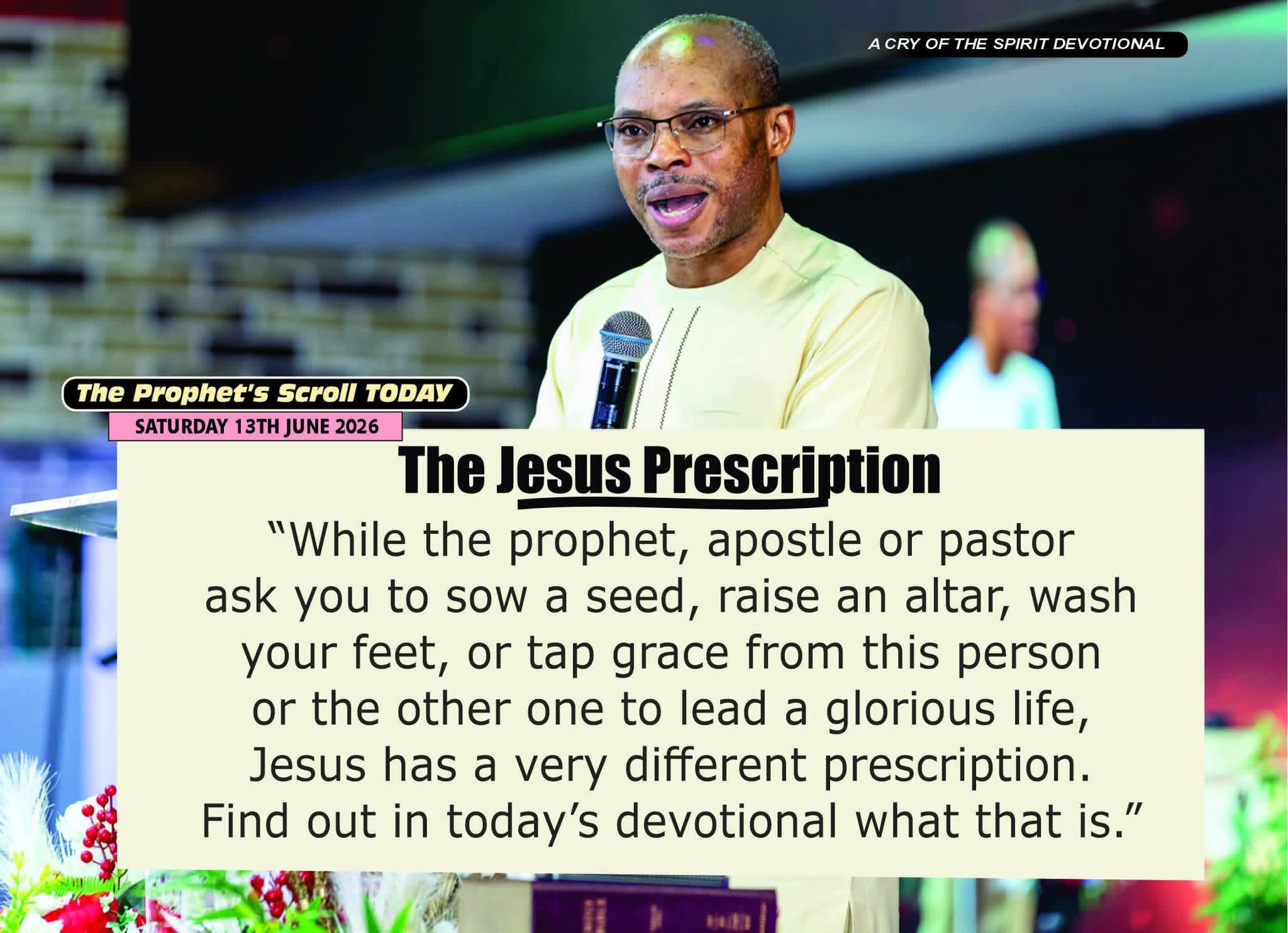 THE CRY OF THE SPIRIT DEVOTIONALS – BY RICHARD E. S. TAKIM