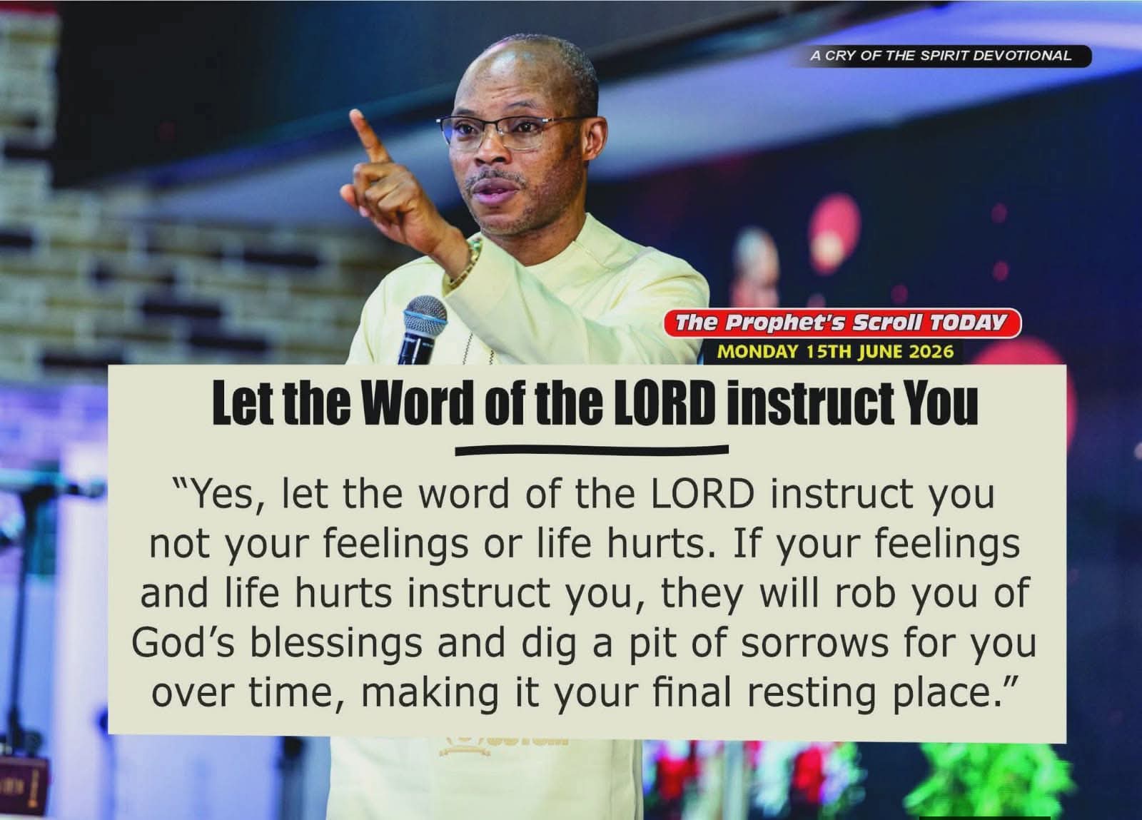 THE CRY OF THE SPIRIT DEVOTIONALS – BY RICHARD E. S. TAKIM