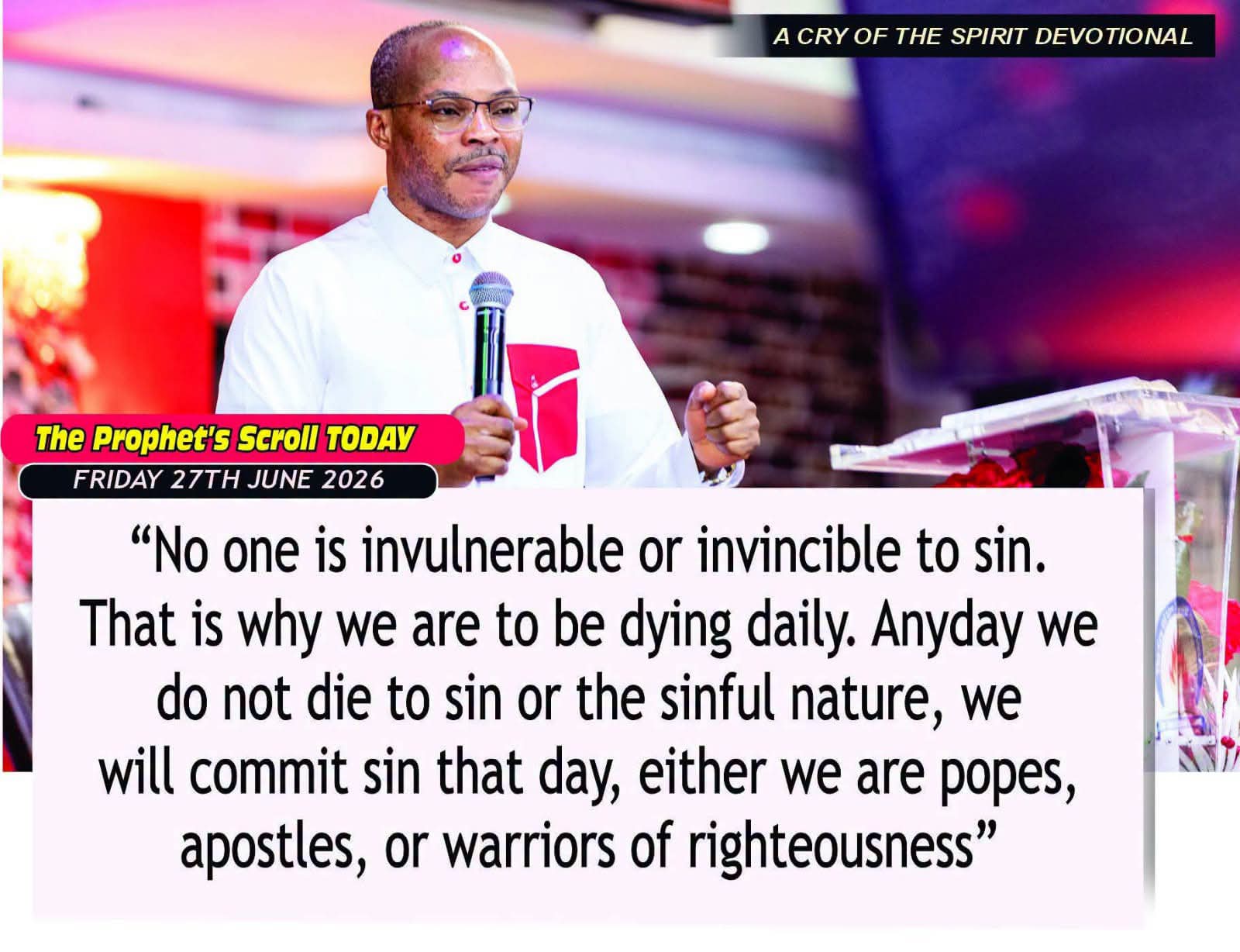 THE CRY OF THE SPIRIT DEVOTIONALS – BY RICHARD E. S. TAKIM
