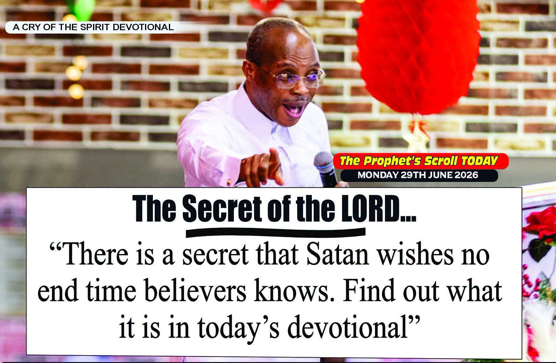 THE CRY OF THE SPIRIT DEVOTIONALS – BY RICHARD E. S. TAKIM