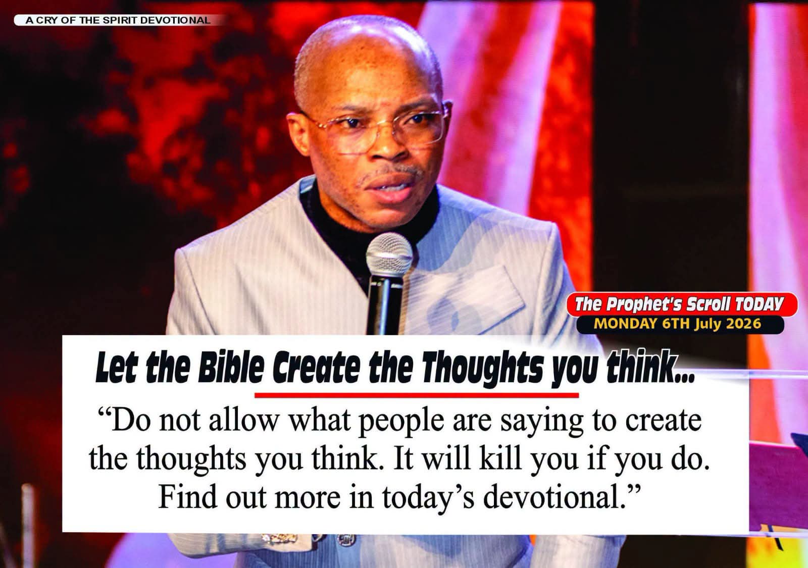 THE CRY OF THE SPIRIT DEVOTIONALS – BY RICHARD E. S. TAKIM