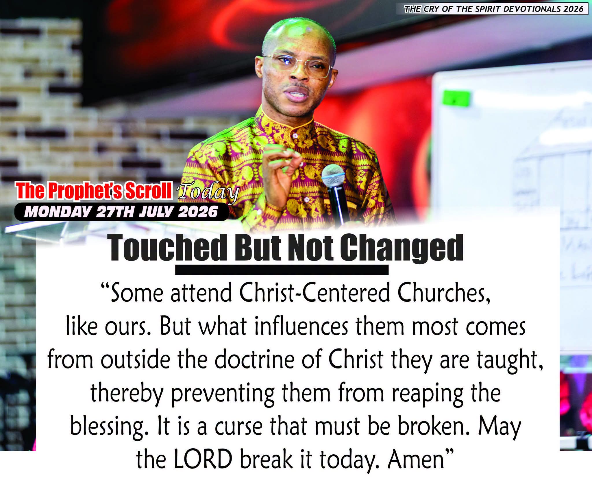 THE CRY OF THE SPIRIT DEVOTIONALS – BY RICHARD E. S. TAKIM