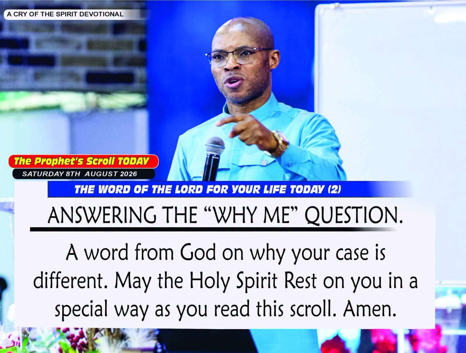 THE CRY OF THE SPIRIT DEVOTIONALS – BY RICHARD E. S. TAKIM