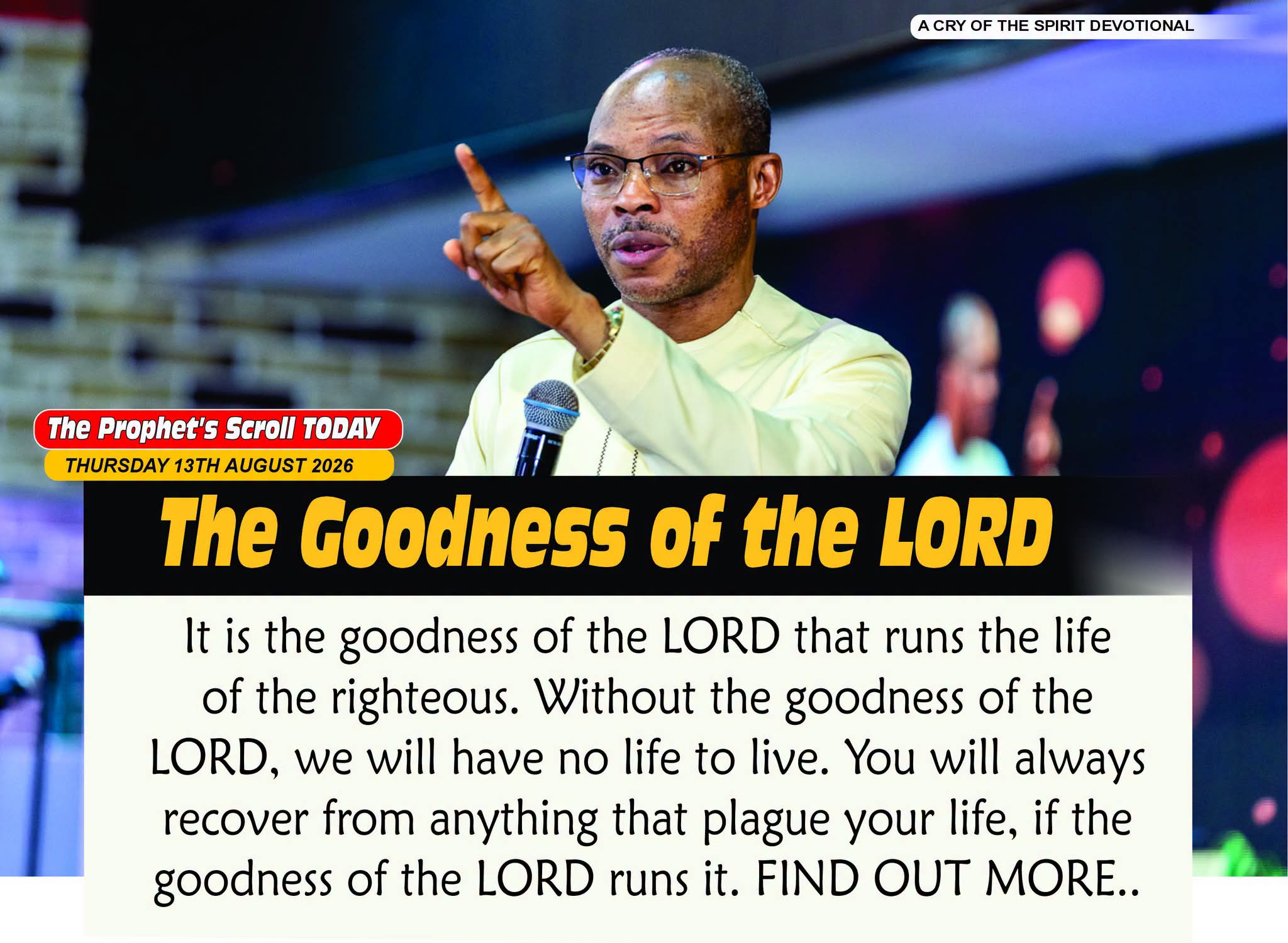 THE CRY OF THE SPIRIT DEVOTIONALS – BY RICHARD E. S. TAKIM