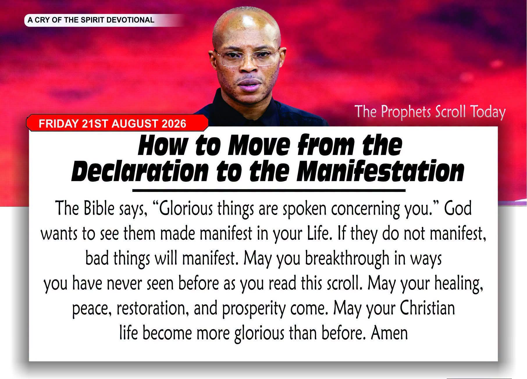 THE CRY OF THE SPIRIT DEVOTIONALS – BY RICHARD E. S. TAKIM